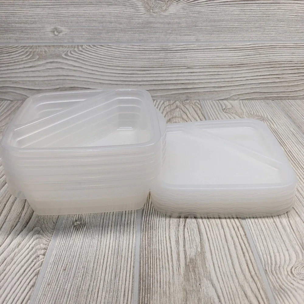 Rubbermaid Food Storage Containers 5pc Set Clear 2 Compartment 2.5 Cup Divided‎
